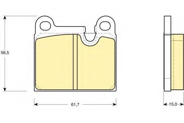 GIRLING 6109192 Комплект гальмівних колодок, дискове гальмо