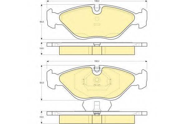 GIRLING 6109692 Комплект гальмівних колодок, дискове гальмо