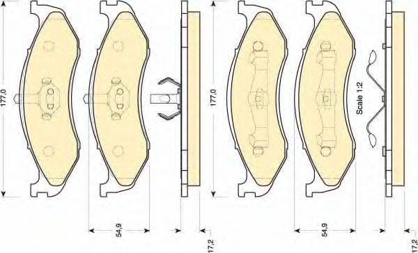 GIRLING 6111535 Комплект гальмівних колодок, дискове гальмо