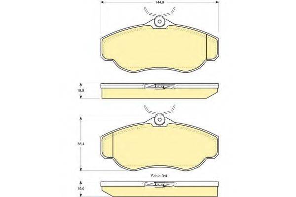 GIRLING 6111561 Комплект гальмівних колодок, дискове гальмо
