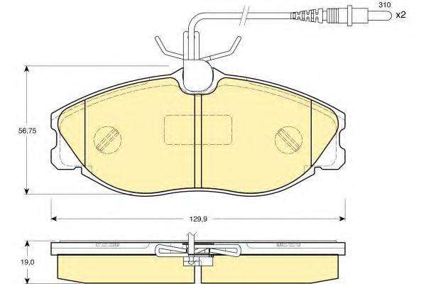 GIRLING 6112591 Комплект гальмівних колодок, дискове гальмо