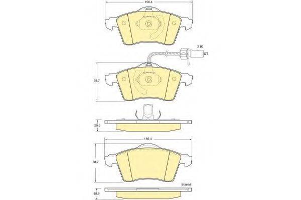 GIRLING 6113912 Комплект гальмівних колодок, дискове гальмо