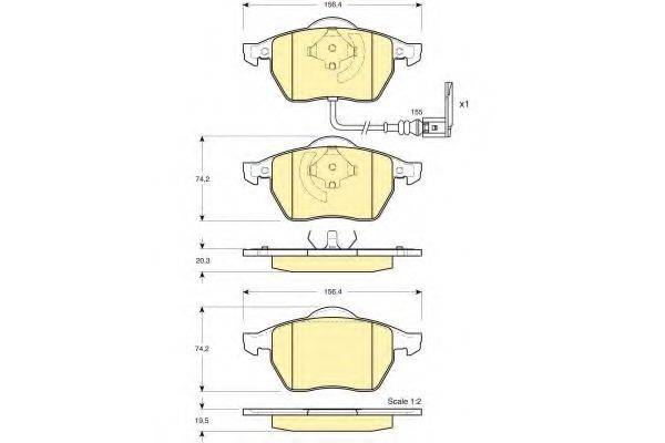 GIRLING 6114032 Комплект гальмівних колодок, дискове гальмо