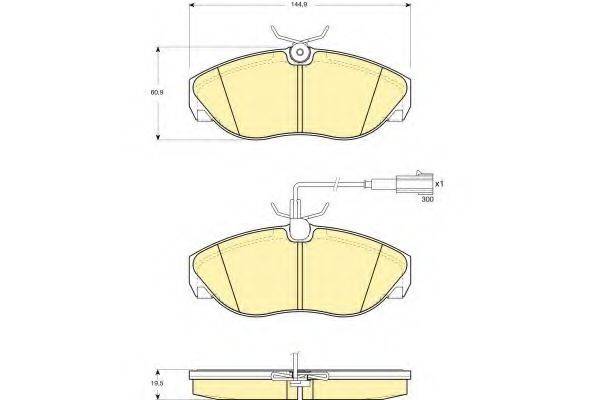 GIRLING 6114251 Комплект гальмівних колодок, дискове гальмо