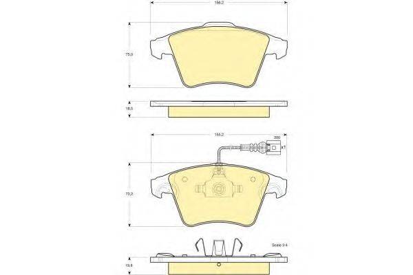 GIRLING 6115552 Комплект гальмівних колодок, дискове гальмо