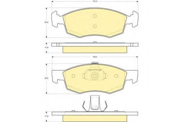 GIRLING 6115882 Комплект гальмівних колодок, дискове гальмо