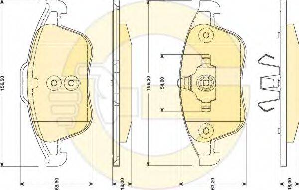 GIRLING 6117882 Комплект гальмівних колодок, дискове гальмо