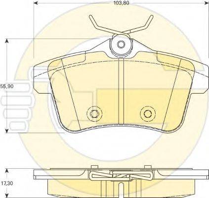 GIRLING 6118281 Комплект гальмівних колодок, дискове гальмо