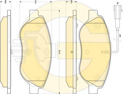 GIRLING 6118554 Комплект гальмівних колодок, дискове гальмо