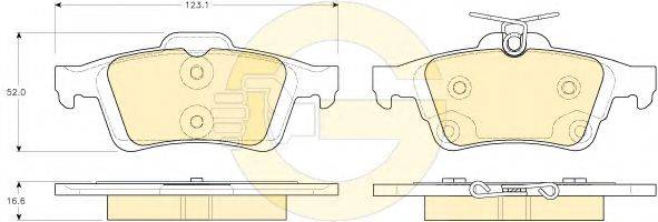 GIRLING 6119382 Комплект гальмівних колодок, дискове гальмо