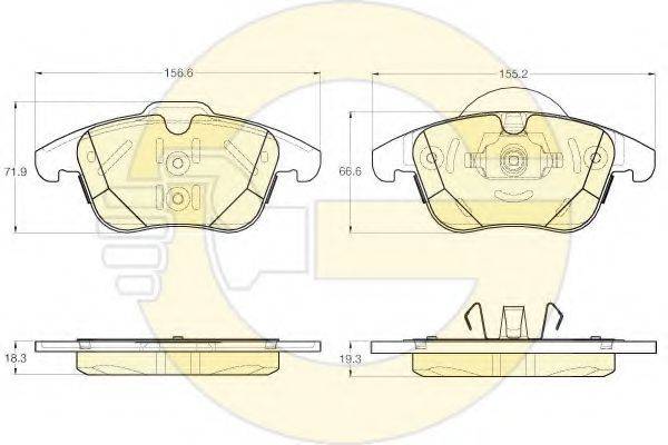 GIRLING 6119602 Комплект гальмівних колодок, дискове гальмо