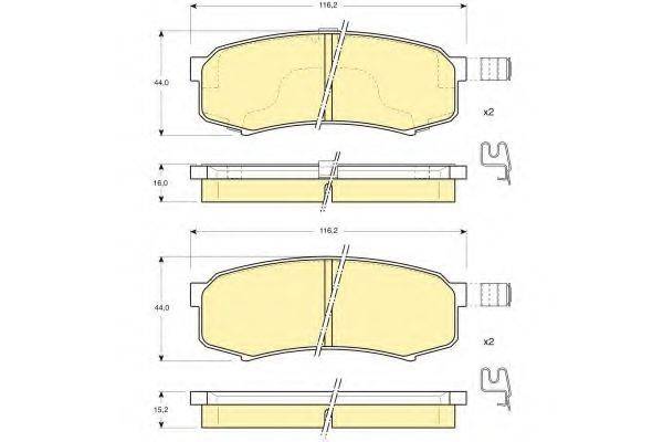 GIRLING 6131109 Комплект гальмівних колодок, дискове гальмо