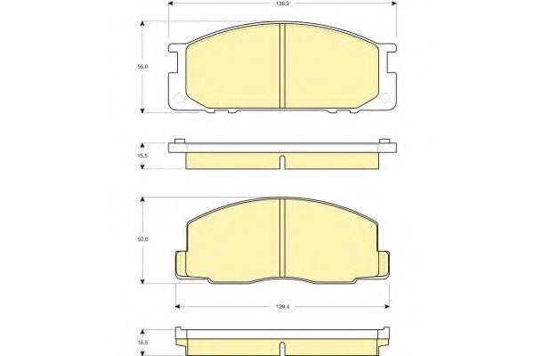 GIRLING 6131309 Комплект гальмівних колодок, дискове гальмо