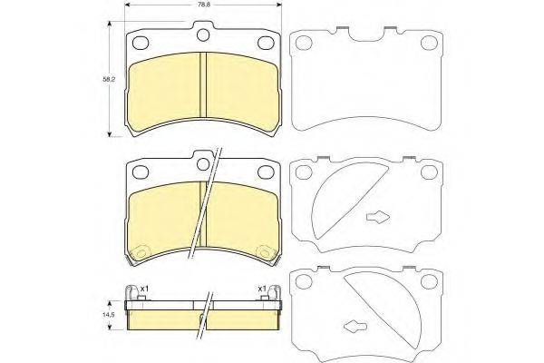GIRLING 6132199 Комплект гальмівних колодок, дискове гальмо