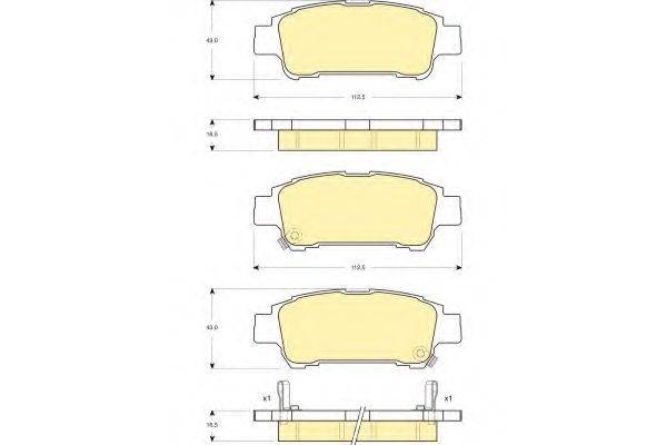 GIRLING 6132499 Комплект гальмівних колодок, дискове гальмо