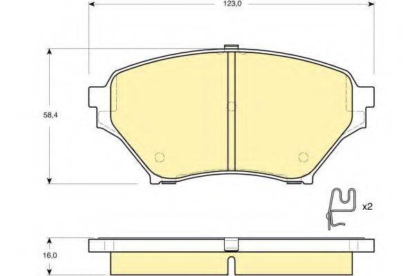 GIRLING 6133029 Комплект гальмівних колодок, дискове гальмо