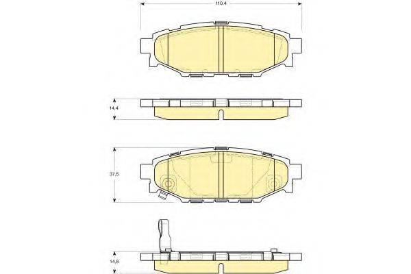 GIRLING 6133739 Комплект гальмівних колодок, дискове гальмо