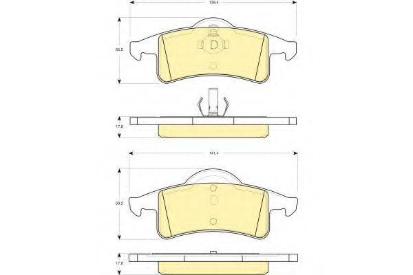 GIRLING 6141272 Комплект гальмівних колодок, дискове гальмо