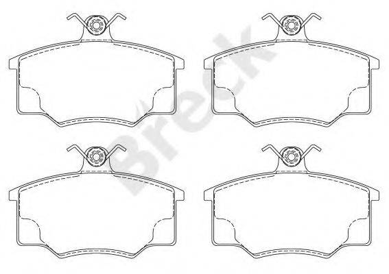 BRECK 205740070100 Комплект гальмівних колодок, дискове гальмо
