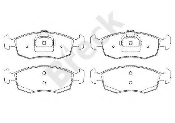 BRECK 235520070200 Комплект гальмівних колодок, дискове гальмо