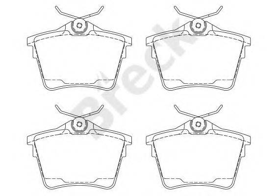 BRECK 241350070400 Комплект гальмівних колодок, дискове гальмо