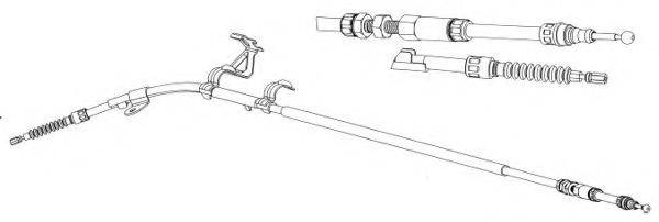 KAWE VW02183 Трос, стоянкова гальмівна система