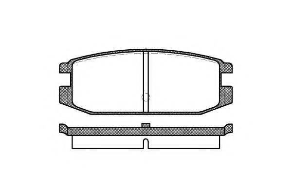 KAWE 021700 Комплект гальмівних колодок, дискове гальмо