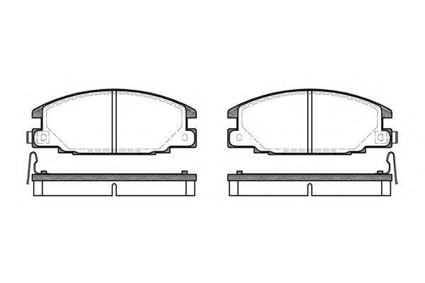 KAWE 023804 Комплект гальмівних колодок, дискове гальмо