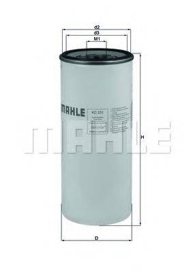 MAHLE ORIGINAL KC251 Паливний фільтр