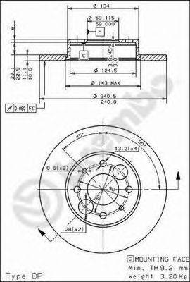 BRECO BS7391 гальмівний диск