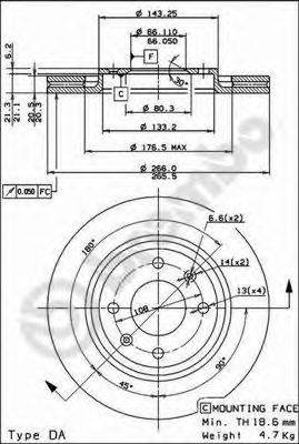 BRECO BV8404 гальмівний диск