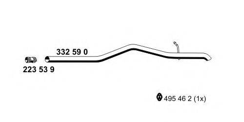 ERNST 332590 Труба вихлопного газу