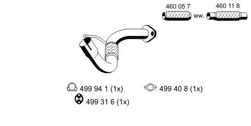 ERNST 330404 Труба вихлопного газу