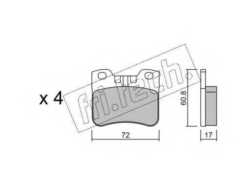 FRI.TECH. 0622 Комплект гальмівних колодок, дискове гальмо