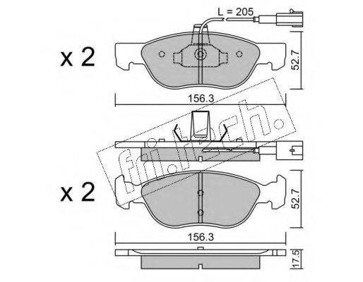 FRI.TECH. 0841 Комплект гальмівних колодок, дискове гальмо