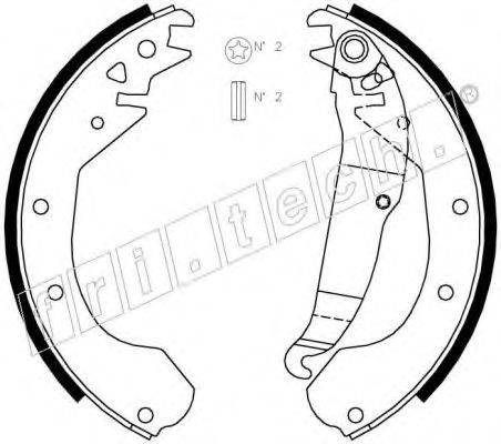 FRI.TECH. 1073163 Комплект гальмівних колодок