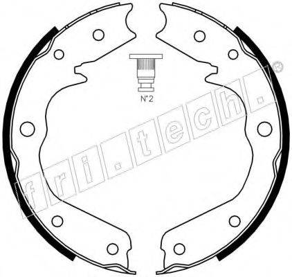 FRI.TECH. 1073173 Комплект гальмівних колодок, стоянкова гальмівна система