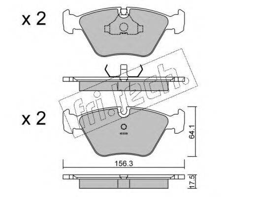 FRI.TECH. 1241 Комплект гальмівних колодок, дискове гальмо