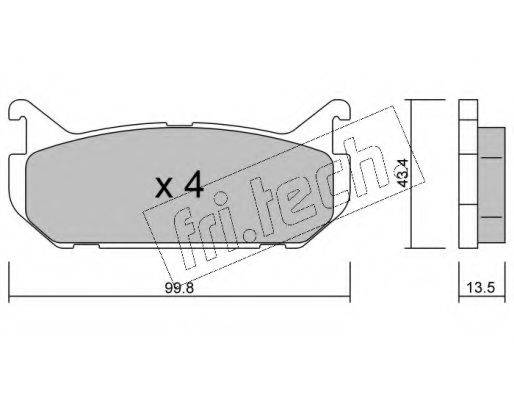 FRI.TECH. 3120 Комплект гальмівних колодок, дискове гальмо