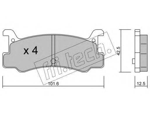 FRI.TECH. 3980 Комплект гальмівних колодок, дискове гальмо