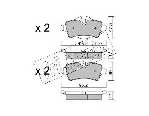 FRI.TECH. 7850 Комплект гальмівних колодок, дискове гальмо