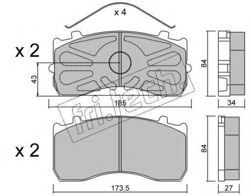 FRI.TECH. 5991 Комплект гальмівних колодок, дискове гальмо
