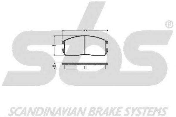 SBS 1501223003 Комплект гальмівних колодок, дискове гальмо