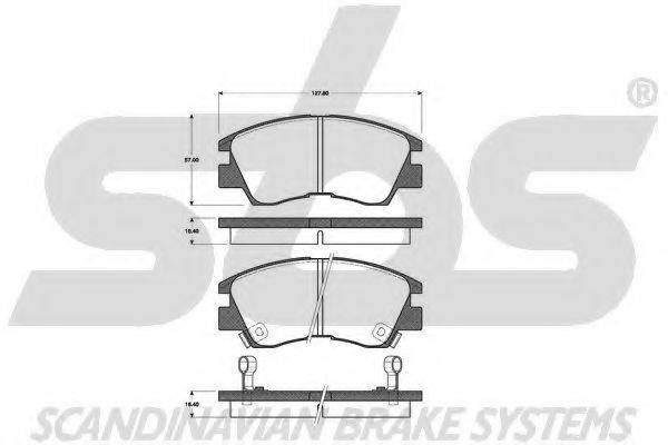 SBS 1501223006 Комплект гальмівних колодок, дискове гальмо