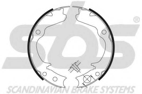 SBS 18492744646 Комплект гальмівних колодок, стоянкова гальмівна система