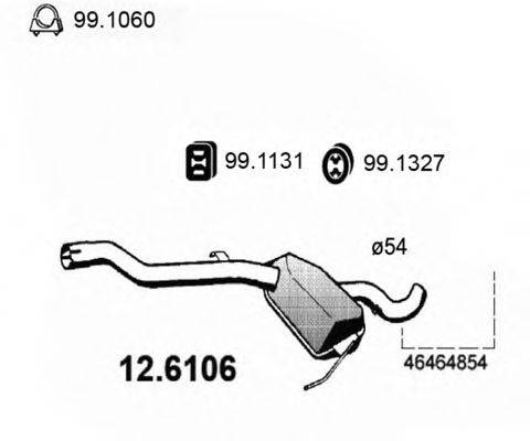 ASSO 126106 Середній глушник вихлопних газів