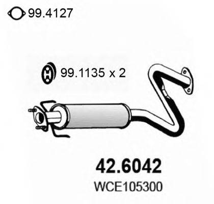 ASSO 426042 Середній глушник вихлопних газів