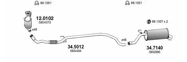 ASSO ART3548 Система випуску ОГ