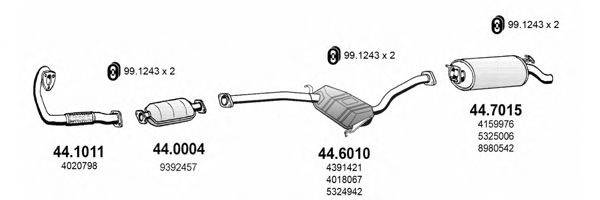 ASSO ART3075 Система випуску ОГ