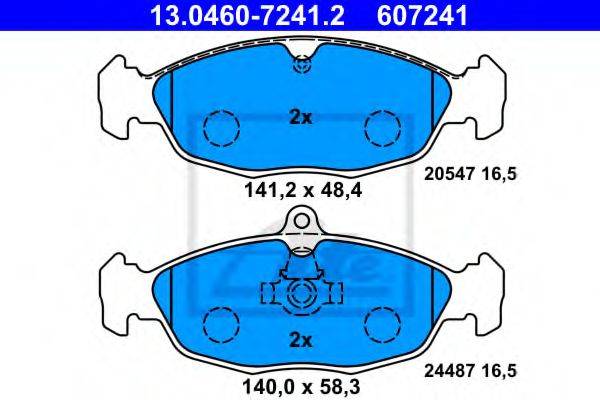 ATE 13046072412 Комплект гальмівних колодок, дискове гальмо
